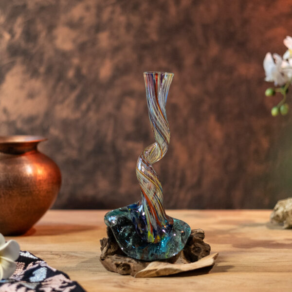 váza na fúkanom skle interiérový doplnok