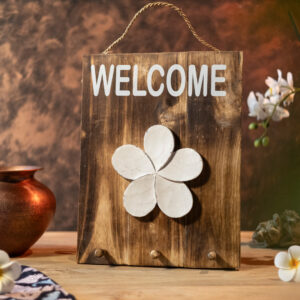 drevená dekorácia tabuľka welcome